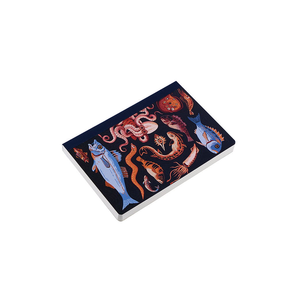 A5 Cosmo Air Light Dot Grid Notebook: Marine Mosaic