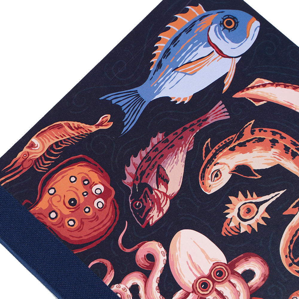 A5 Cosmo Air Light Dot Grid Notebook: Marine Mosaic