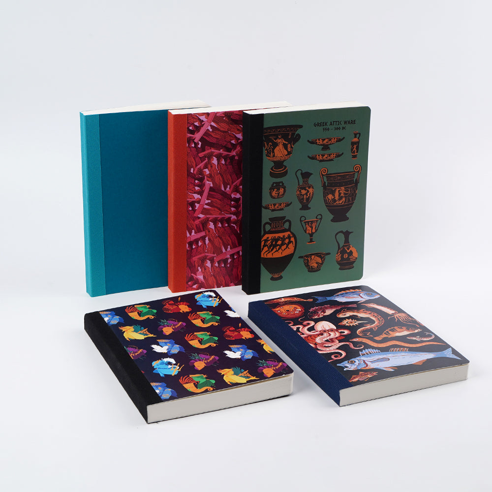A5 Cosmo Air Light Dot Grid Notebook: Marine Mosaic
