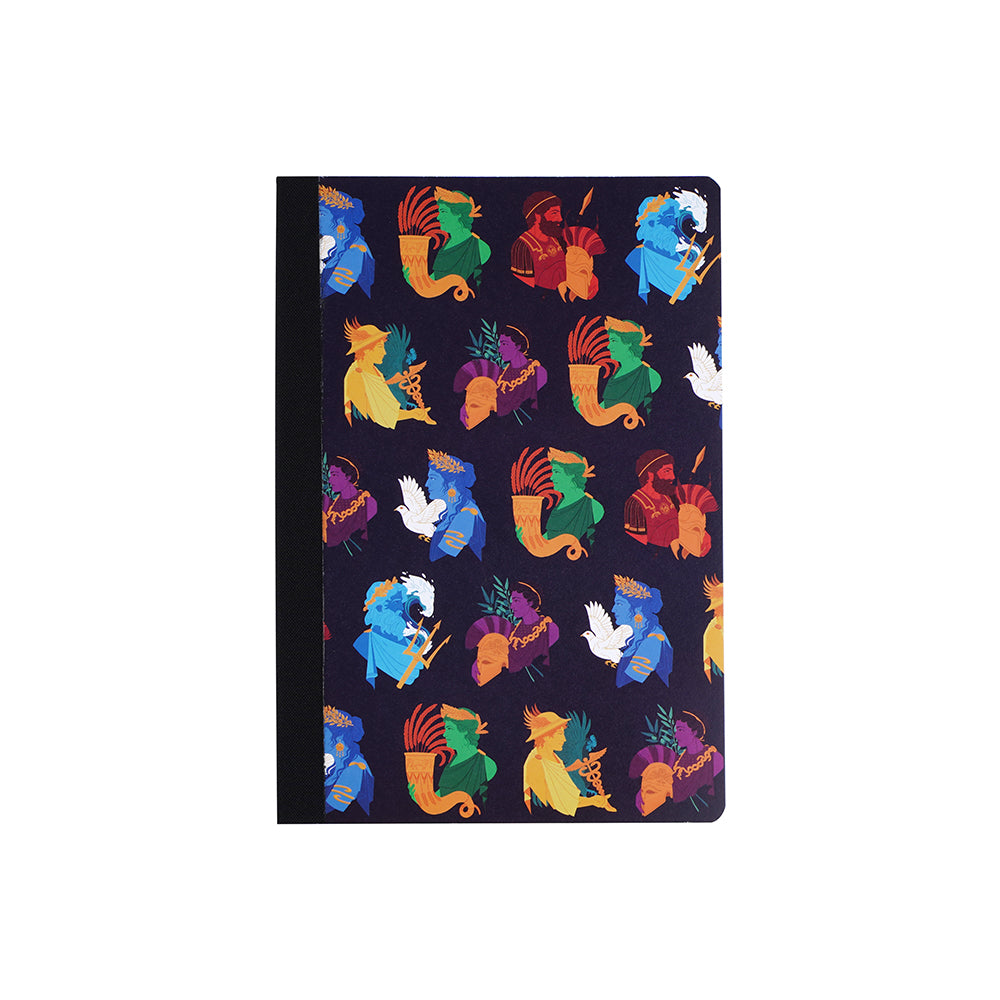 A5 Cosmo Air Light Dot Grid Notebook: Roman Gods – Odyssey Notebooks
